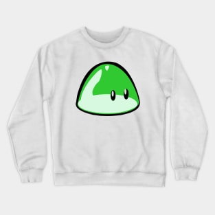 Green Blob Slime Face Emoticon Crewneck Sweatshirt